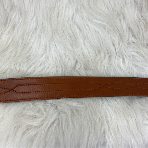 Gilles Herve Paris brown leather silver belt. 32 main image 5